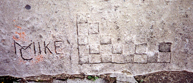 Lakefront carving: Check pattern