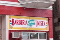 Juan's Barberia Unisex, 18th Street. Still there as of 2024