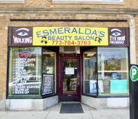 Esmeralda's Beauty Salon, Clark Street near Granville. The salon is still there as of 2024 but the art work is all gone.