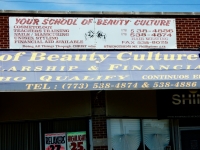 Your School of Beauty Culture, Pershing Road at Indiana. Still there as of 2025.