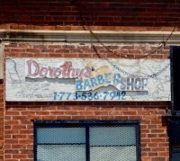 Dorothy's Barber Shop, Pershing Road at Calumet Avenue. Gone