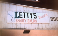 Letty's Unisex Beauty Salon, 47th Street at Rockwell. Gone