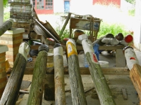 Poles in the workshop