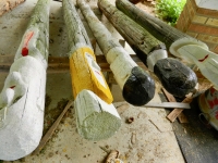 Poles in the workshop