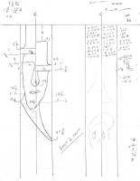 D. Bill. Plan for figure with offset face. Carved utility pole. 8\', 2001, Danvers, Il