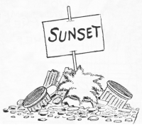 1943: Exhibit of surrealist art-Sunset