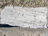 ES, S.B., 114 + 63, P.T., HY 68. Chicago lakefront stone carvings, Calumet Park. 2024