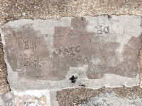 Bill + Jean, Craig, Tom, DR. Chicago lakefront stone carvings, Calumet Park. 2019