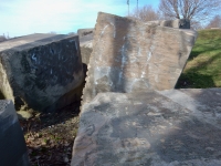 Jim. Chicago lakefront stone carvings, Calumet Park. 2019