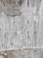 Bathing beauty, L. Chicago lakefront stone carvings, Calumet Park. 2024