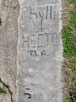 Phyllis + Hector, T.L.A., JI. Chicago lakefront stone carvings, Calumet Park. 2019