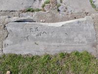 Jim, TIm Kelly, b, WP, R.K., Jo. Chicago lakefront stone carvings, Calumet Park. 2024