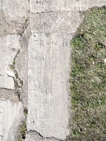 Ron H, Jim. Chicago lakefront stone carvings, Calumet Park. 2024