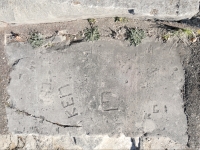 Tony 74, Ken, Chi, E, 61, Honey. Chicago lakefront stone carvings, Calumet Park. 2024