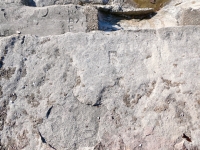 R. Chicago lakefront stone carvings, Calumet Park. 2024