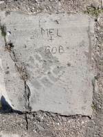 Mel + Bob. Chicago lakefront stone carvings, Calumet Park. 2024