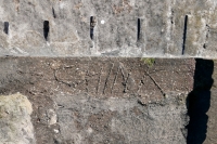 Chink. Chicago lakefront stone carvings, Calumet Park. 2020