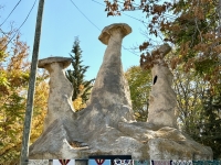 Fake fairy chimneys, gift shop at  Sultanhanı Caravanserai.