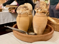 Old Greek House Restaurant, Mustafapaşa. Fancy preparation for a stew.