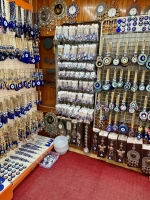 And blue eyes. Gift shop at  Sultanhanı Caravanserai.