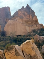 Pigeon roosts at the Zelve Open Air Museum, a UNESCO site with former cave dwellings, chapels and more.