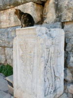 Hermes, caduceus and cat, Ephesus