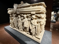 The Sarcophagus of Domitias lulianus andDomita Philiska. Perge, 2nd century, Antalya Museum.