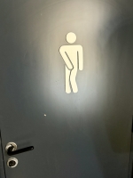 Men's room symbol.