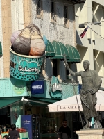 Gelatte. Colossal ice cream in Antalya, Turkey, next to a statue of the city’s founder, Attalus.