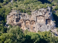 Ancient Lycian cliff tombs, Dalyan