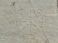 Ancient game board scratched into sidewalk, Ephesus