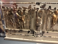 A remarkable carving in ivory depicting Emperor Trajan and the Roman army in a victorious campaign against the Dacians, 2nd century, Ephesus Museum.