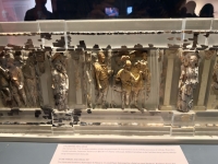 A remarkable carving in ivory depicting Emperor Trajan and the Roman army in a victorious campaign against the Dacians, 2nd century, Ephesus Museum.