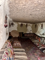 Inside a cave restaurant, Uçhisar.