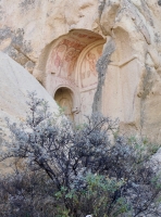 Chapel decoration, now exposed, Goreme.