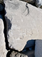 M 1988. Lakefront stone carvings, Veterans Memorial Park (former site of the Stateline power plant), Hammond, Indiana. 2024