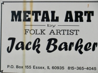 Metal Art by Jack Barker sign