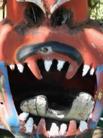 Scary face in Jack Barker\'s yard