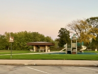 Main Line Station rest area. ⁨Buckley⁩, ⁨Illinois⁩, ⁨2021