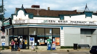 Green Briar Pharmacy, formerly at Montrose and Damen Avenues. 1996 photo