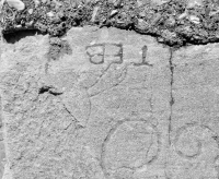 Winged heart, TEB, detail. Chicago lakefront stone carvings, between 45th Street and Hyde Park Blvd. 2018