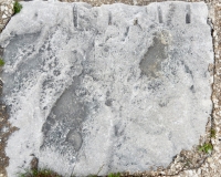 Jack and Dolores's Rock. Chicago lakefront stone carvings, between 45th Street and Hyde Park Blvd. 2019