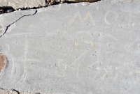 Matt, Sabu, DIck 1950. Chicago lakefront stone carvings, between 45th Street and Hyde Park Blvd. 2018