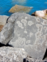 A-Heart. Chicago lakefront stone carvings, between 45th Street and Hyde Park Blvd. 2018