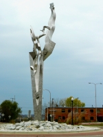 This scupture, "Muskegon, Together Rising," is very prominent in Muskegon, Michigan