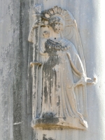 Goddess relief on a piller, Perge.