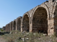 Roman stadium, Perge. Exterior view of the arches.