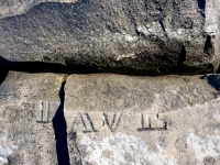 Dave. Chicago lakefront stone carvings, Rainbow Beach. 2019