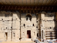 Stage wall of the ancient Roman theater in Orange