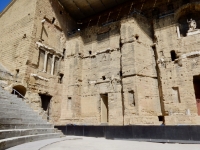 Stage left, the ancient Roman theater in Orange